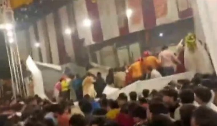 The tragic incident happened after a platform, made of wood and iron frame, collapsed at a Mata Jagran at Mahant Parisar in Delhi's Kalkaji Mandir